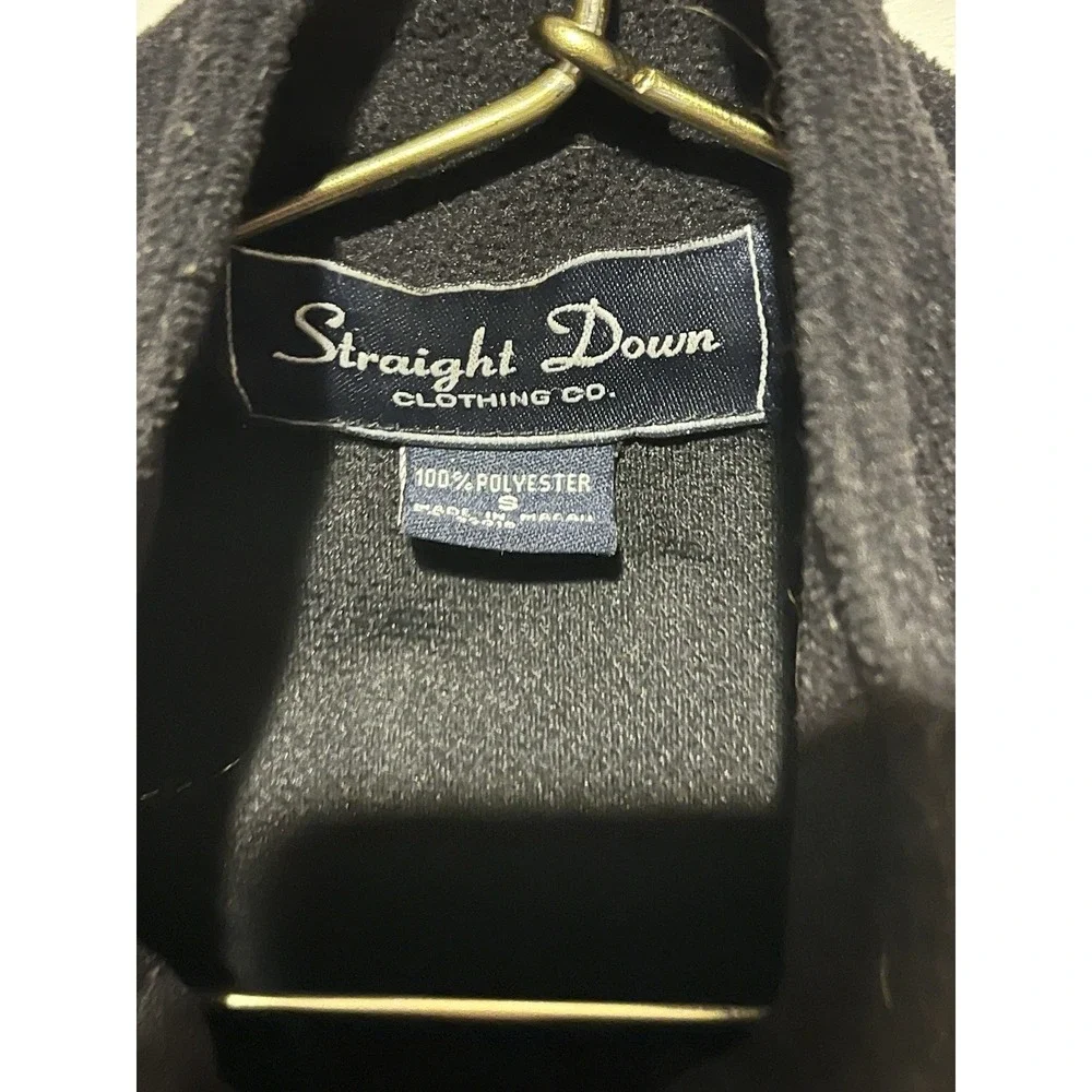 Straight Down Black Jacket & Vest Women's Small Fleece With Zip Off Sleeves Golf